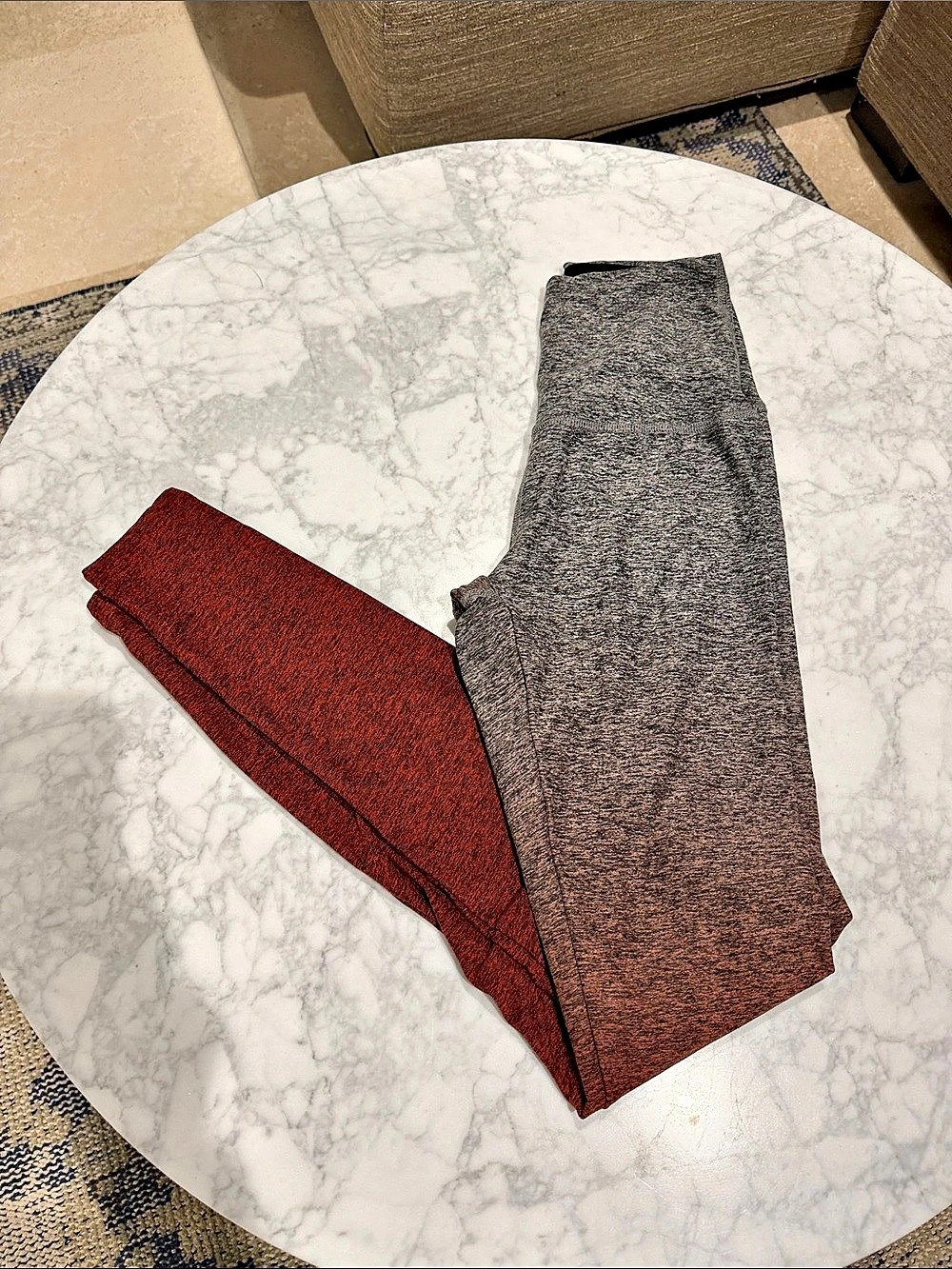 Beyond Yoga Spacedye Ombre High Waisted Legging Gray & Red XS